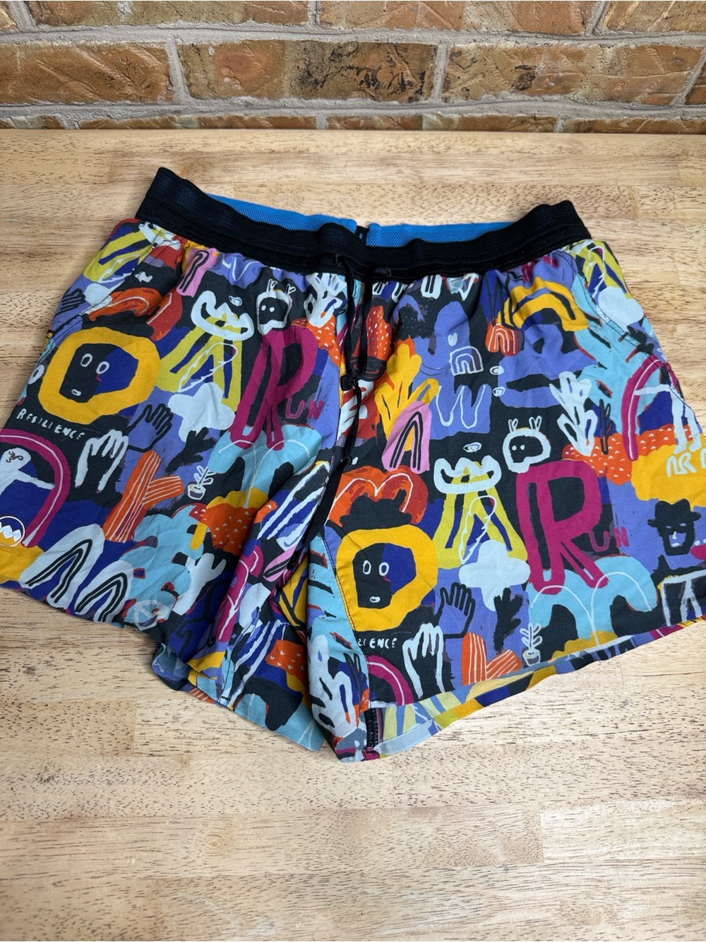 Janji Multicolor Graphic Running Shorts - Black Waistband